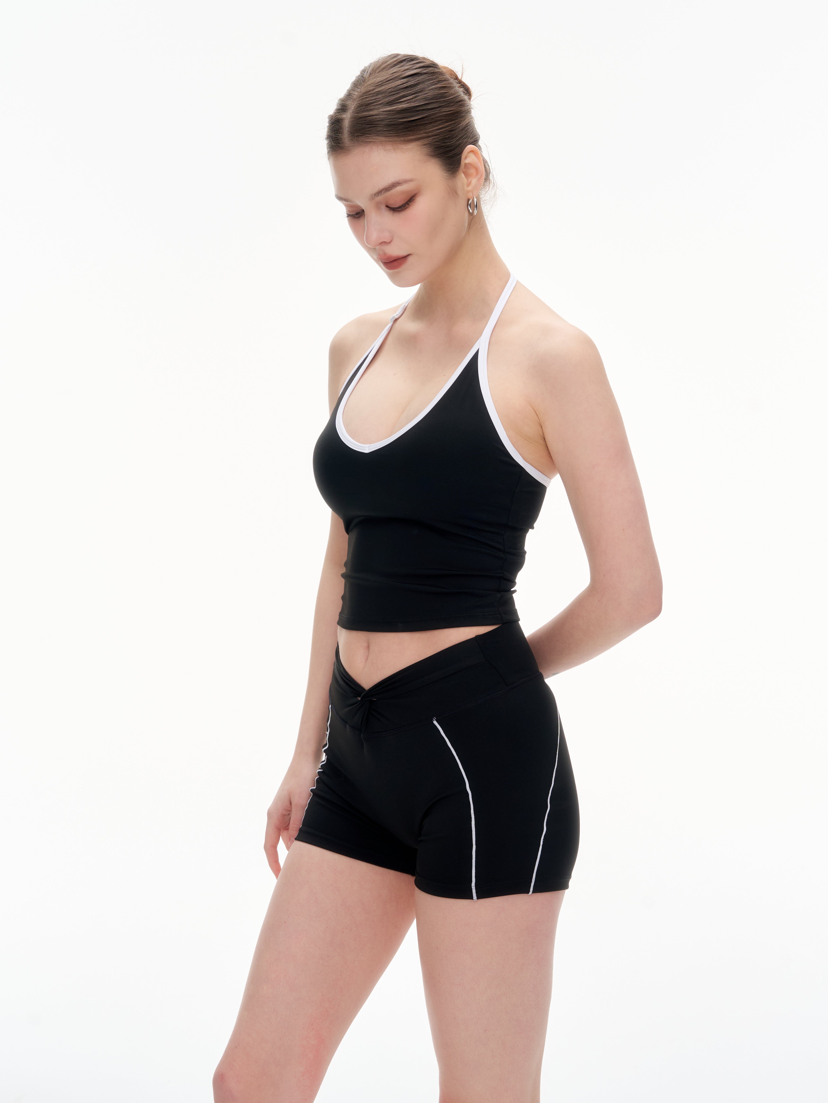 The Halter Active Set — Seamless Open Back Duo
