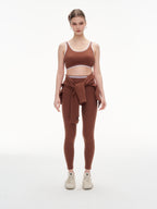 Women's 3 Piece Contrast Trim Workout Set - Sports Bra, High Waist Leggings & Zip Up Crop Jacket