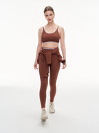 Women's 3 Piece Contrast Trim Workout Set - Sports Bra, High Waist Leggings & Zip Up Crop Jacket