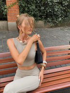The Hazy Racer — Classic Cropped Racerback Tank