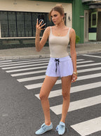 The Petal-Edge Sport Shorts — Double Layer Comfort
