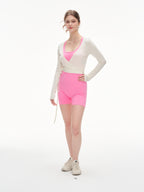 Women's Wrap Tie Cropped Cardigan | Lightweight Long Sleeve Cover-Up for Yoga & Everyday Wear