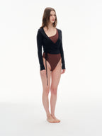 Women's Wrap Tie Cropped Cardigan | Lightweight Long Sleeve Cover-Up for Yoga & Everyday Wear