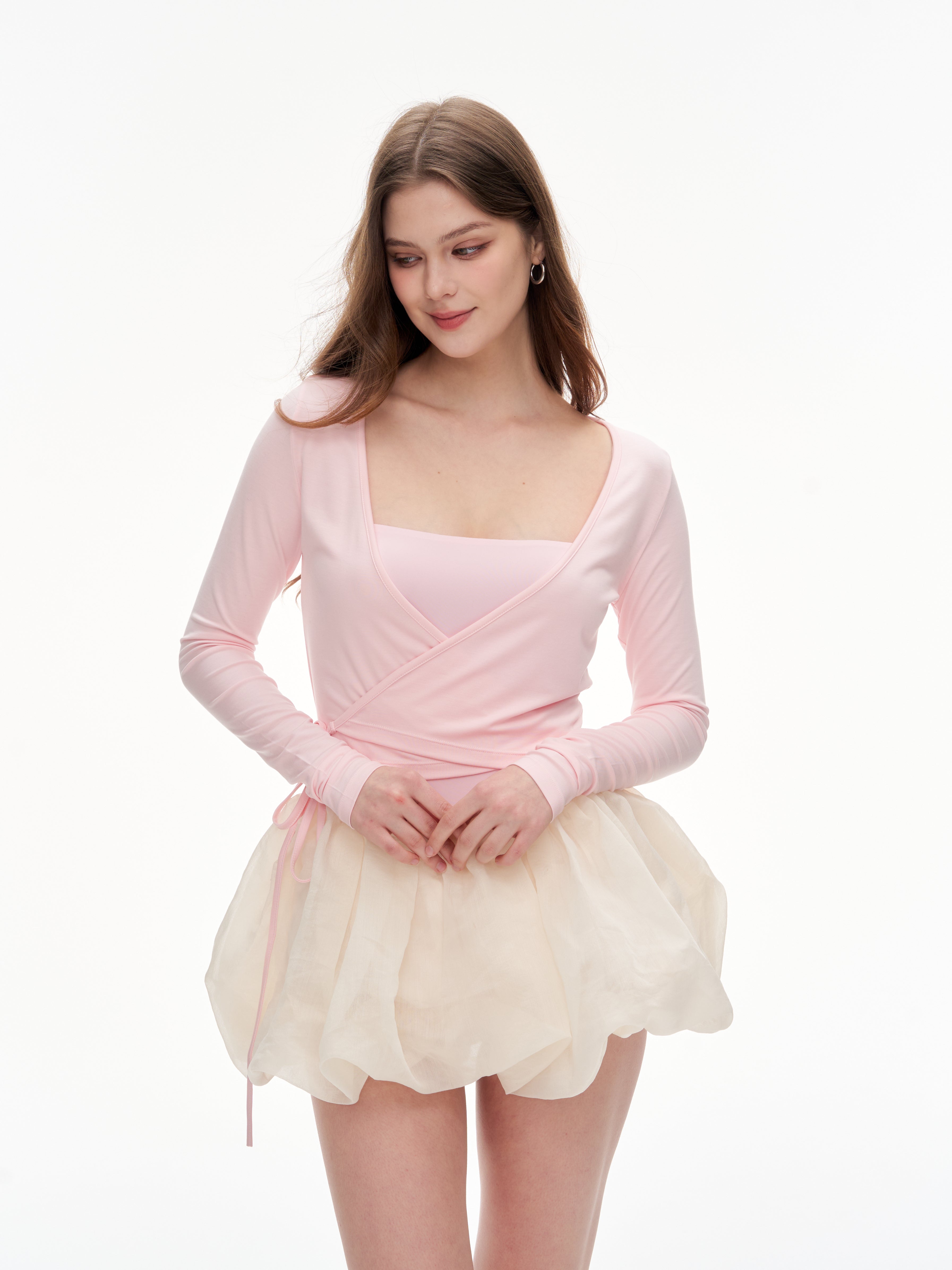 Women's Wrap Tie Cropped Cardigan | Lightweight Long Sleeve Cover-Up for Yoga & Everyday Wear