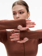 Women's 3 Piece Contrast Trim Workout Set - Sports Bra, High Waist Leggings & Zip Up Crop Jacket