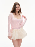 Women's Wrap Tie Cropped Cardigan | Lightweight Long Sleeve Cover-Up for Yoga & Everyday Wear