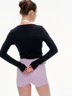 Women's Wrap Tie Cropped Cardigan | Lightweight Long Sleeve Cover-Up for Yoga & Everyday Wear