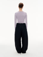 Women's V-Neck Long Sleeve Slim Fit Top - Stretchy Blend Form Fitting Base Layer