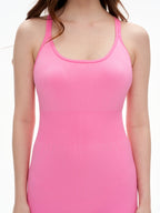 Women's Crisscross Backless Sleeveless Workout Romper - Stretchy Nylon Fitness Jumpsuit for Yoga & Gym