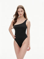 The One-Shoulder Bodysuit — Coffee Red Snatched Fit
