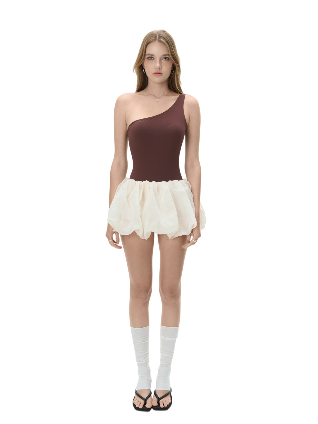 LITCHIC The One-Shoulder Bodysuit — Coffee Red Snatched Fit - Premium Athleisure & Activewear for the Modern Muse