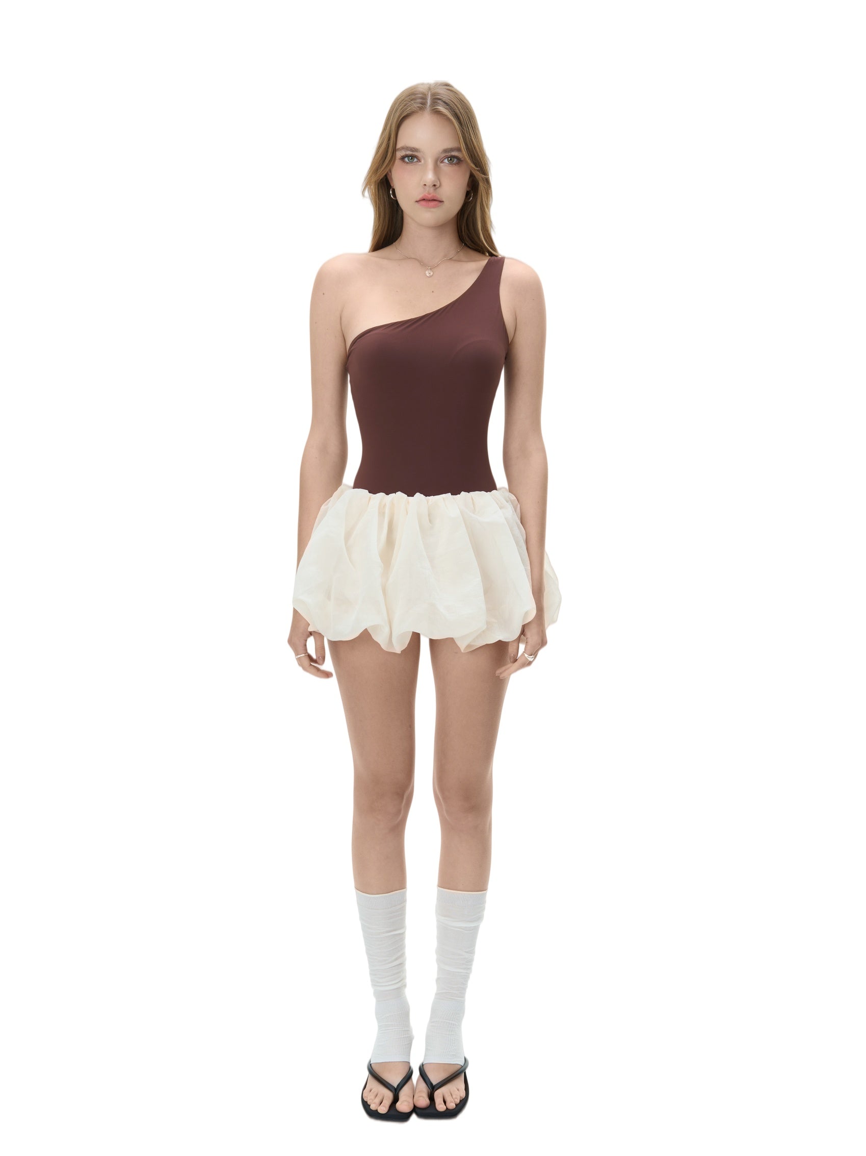 LITCHIC The One-Shoulder Bodysuit — Coffee Red Snatched Fit - Premium Athleisure & Activewear for the Modern Muse