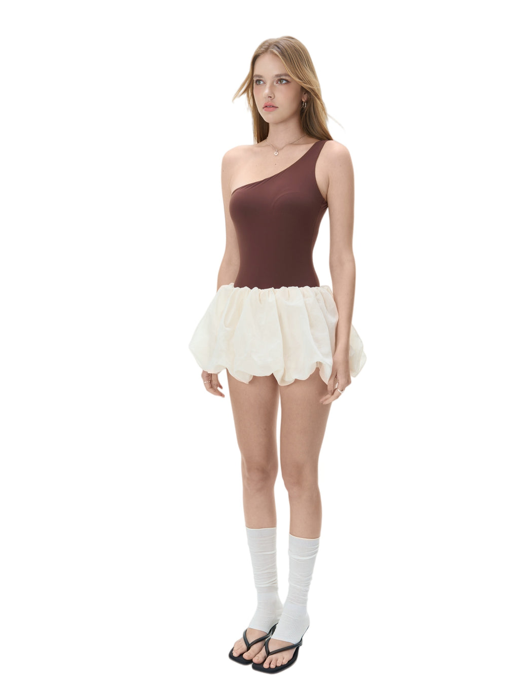 LITCHIC The One-Shoulder Bodysuit — Coffee Red Snatched Fit - Premium Athleisure & Activewear for the Modern Muse