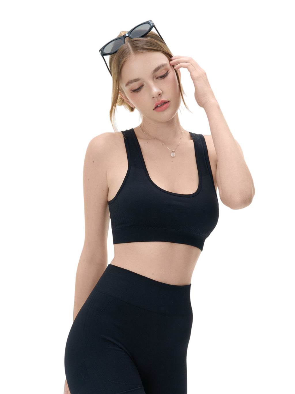 LITCHIC The Black Athletic Vest — High Support - Premium Athleisure & Activewear for the Modern Muse