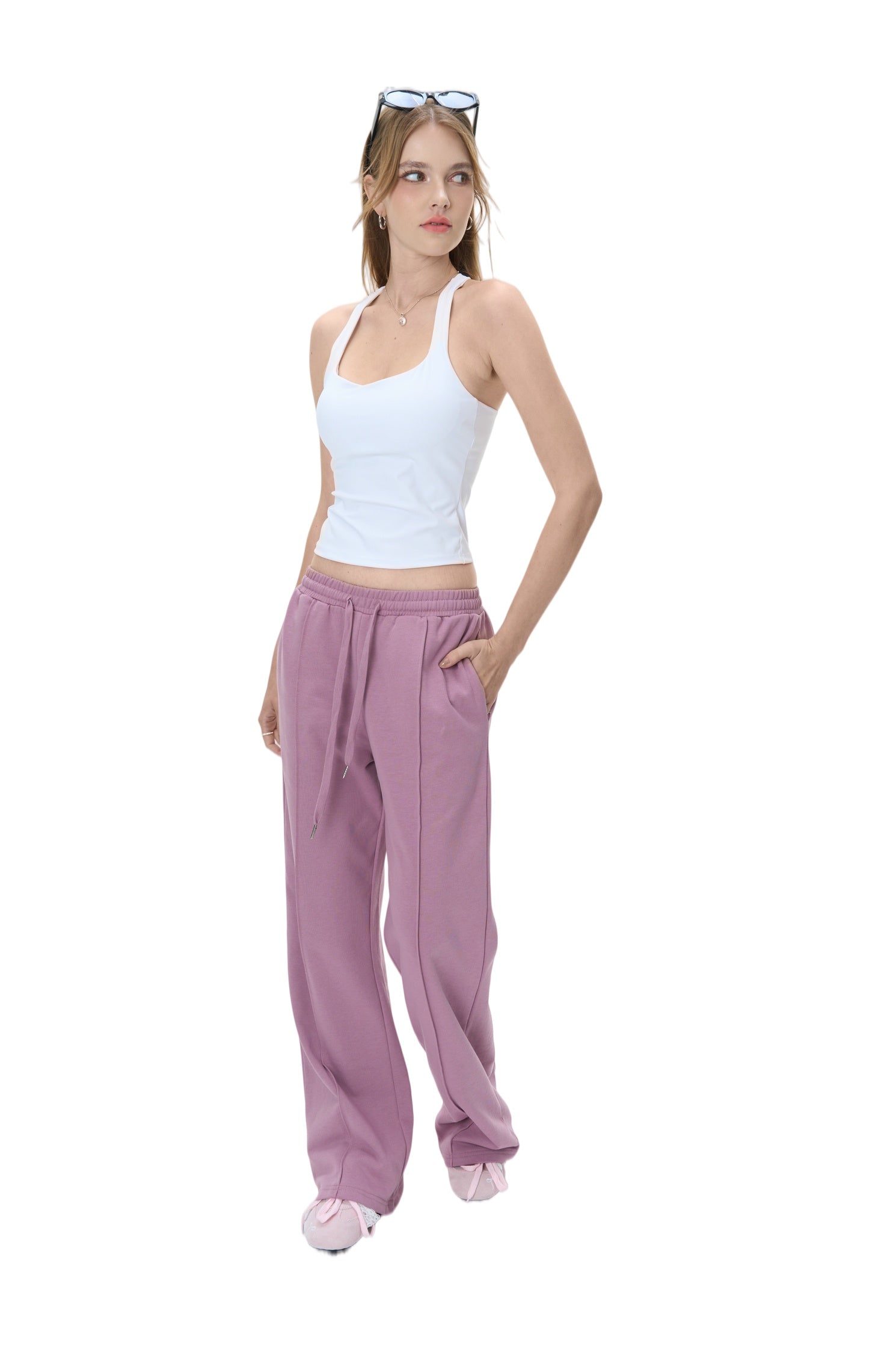 LITCHIC The Wide-Leg Drawstring Pants — Elevated Loungewear - Premium Athleisure & Activewear for the Modern Muse