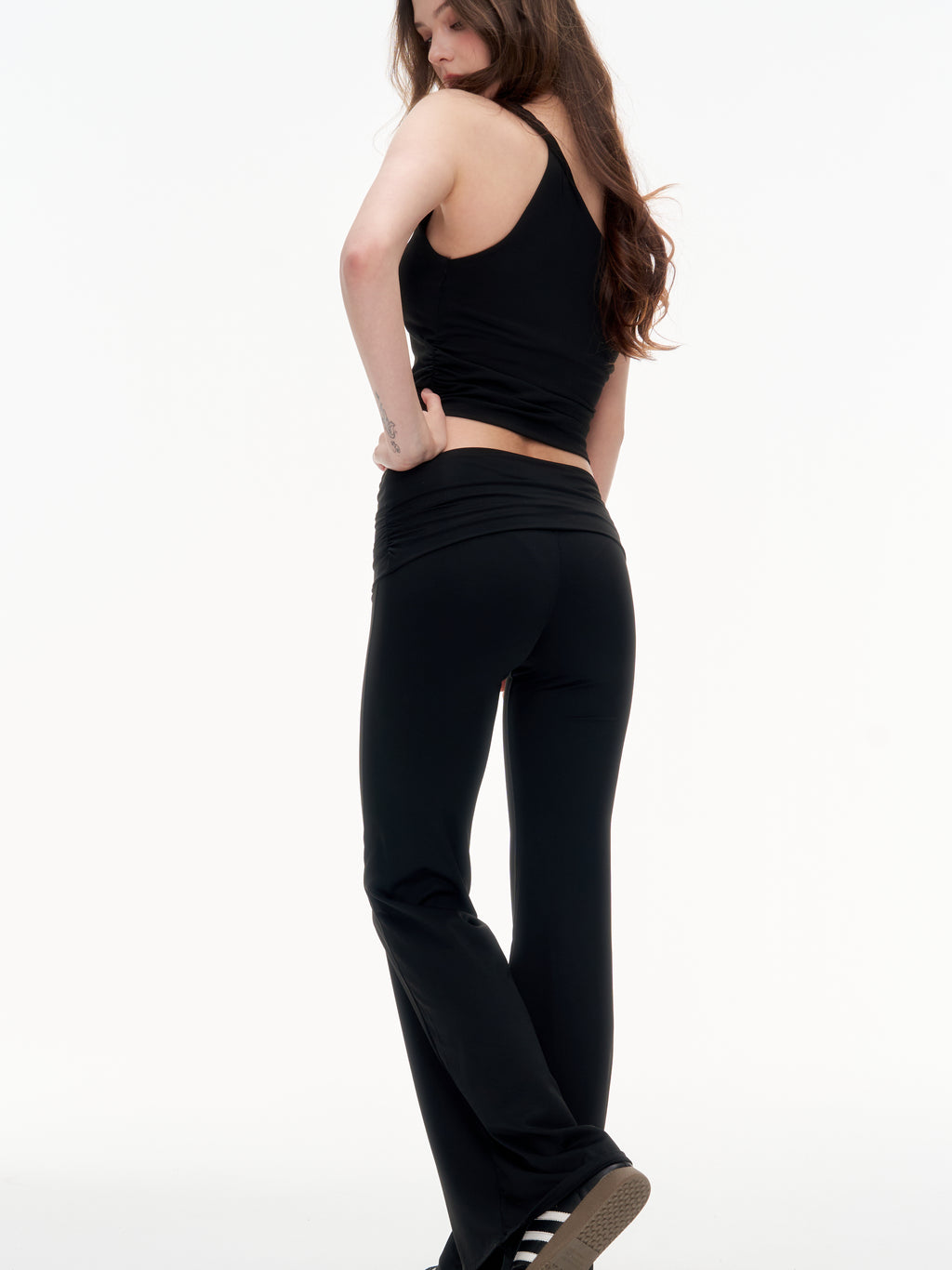 Stretchy Nylon Spandex High Waist Trousers - LITCHIC