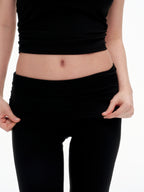 Women's One Shoulder Ruched Crop Top & High Waist Flare Pants 2 Piece Set - Stretchy  Matching Outfit