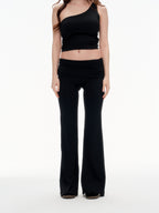 Stretchy Nylon Spandex High Waist Trousers - LITCHIC