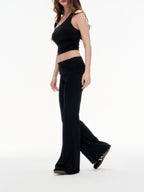 Stretchy Nylon Spandex High Waist Trousers - LITCHIC