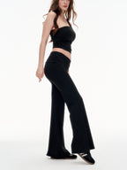 Stretchy Nylon Spandex High Waist Trousers - LITCHIC