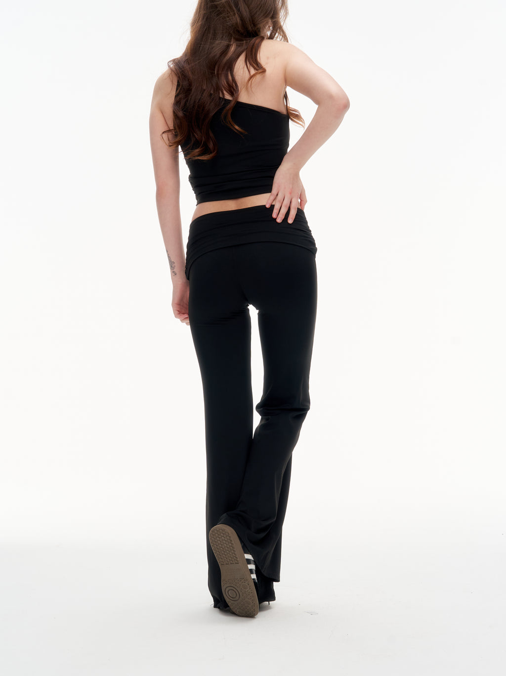 Stretchy Nylon Spandex High Waist Trousers - LITCHIC