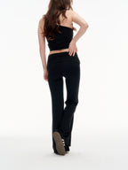 Stretchy Nylon Spandex High Waist Trousers - LITCHIC
