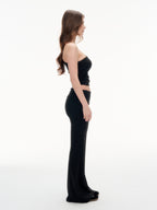 Women's One Shoulder Ruched Crop Top & High Waist Flare Pants 2 Piece Set - Stretchy  Matching Outfit