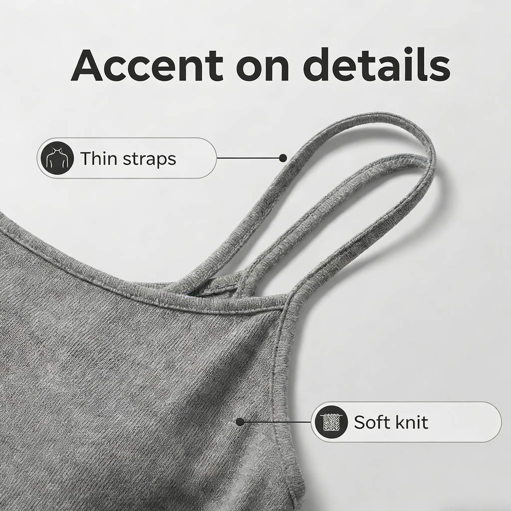 Women's Spaghetti Strap Bodycon Maxi Dress | Heather Gray Ribbed Knit Slim Fit Cami Long Dress for Daily & Date Night