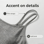 Women's Spaghetti Strap Bodycon Maxi Dress | Heather Gray Ribbed Knit Slim Fit Cami Long Dress for Daily & Date Night