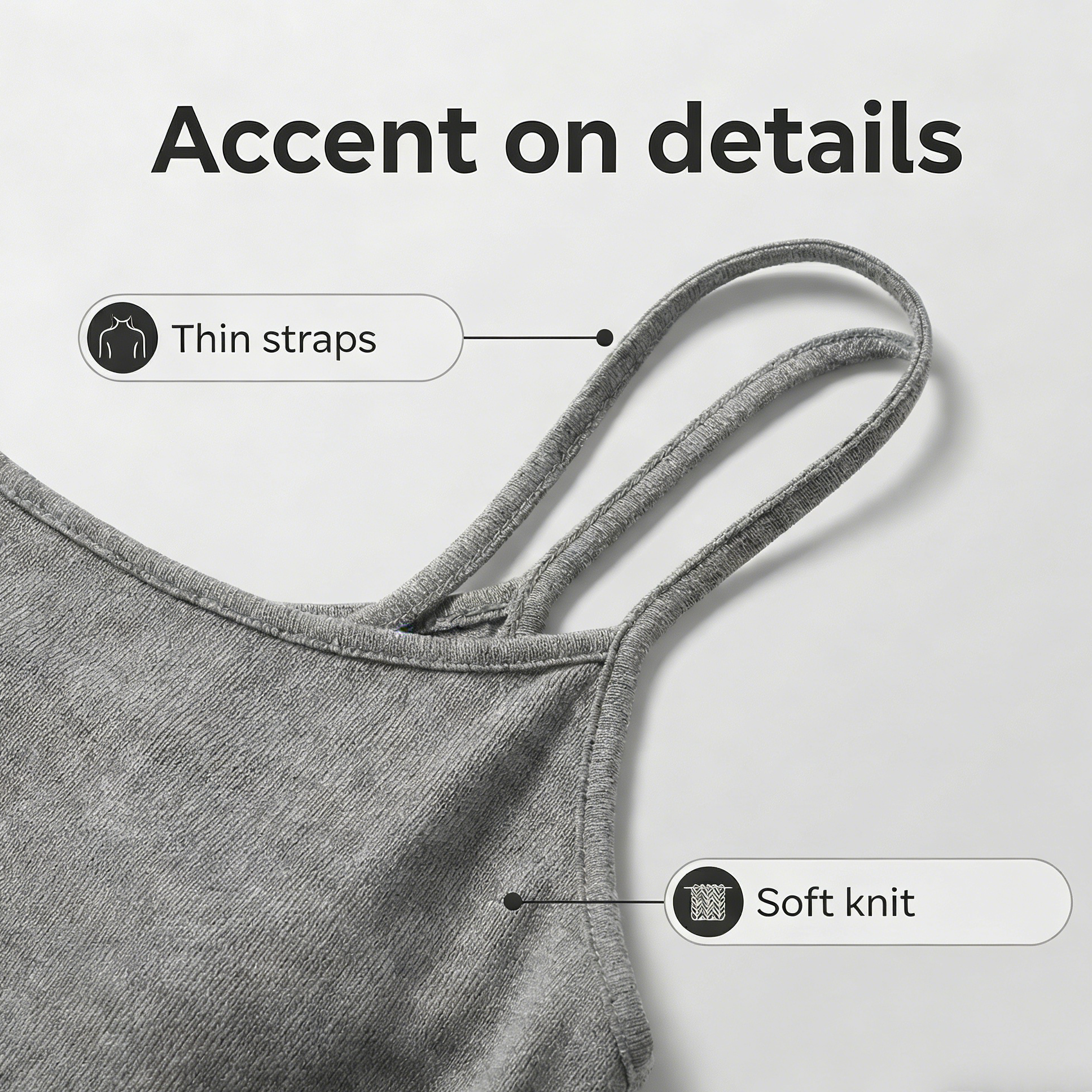 Women's Spaghetti Strap Bodycon Maxi Dress | Heather Gray Ribbed Knit Slim Fit Cami Long Dress for Daily & Date Night