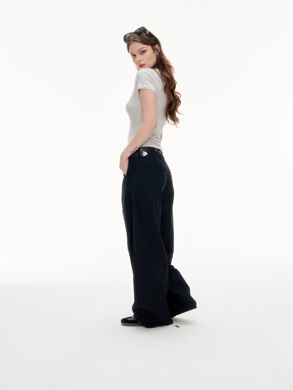 LITCHIC The Basic Slim Fit Short Sleeve T-shirt — Slimming Fit - Premium Athleisure & Activewear for the Modern Muse