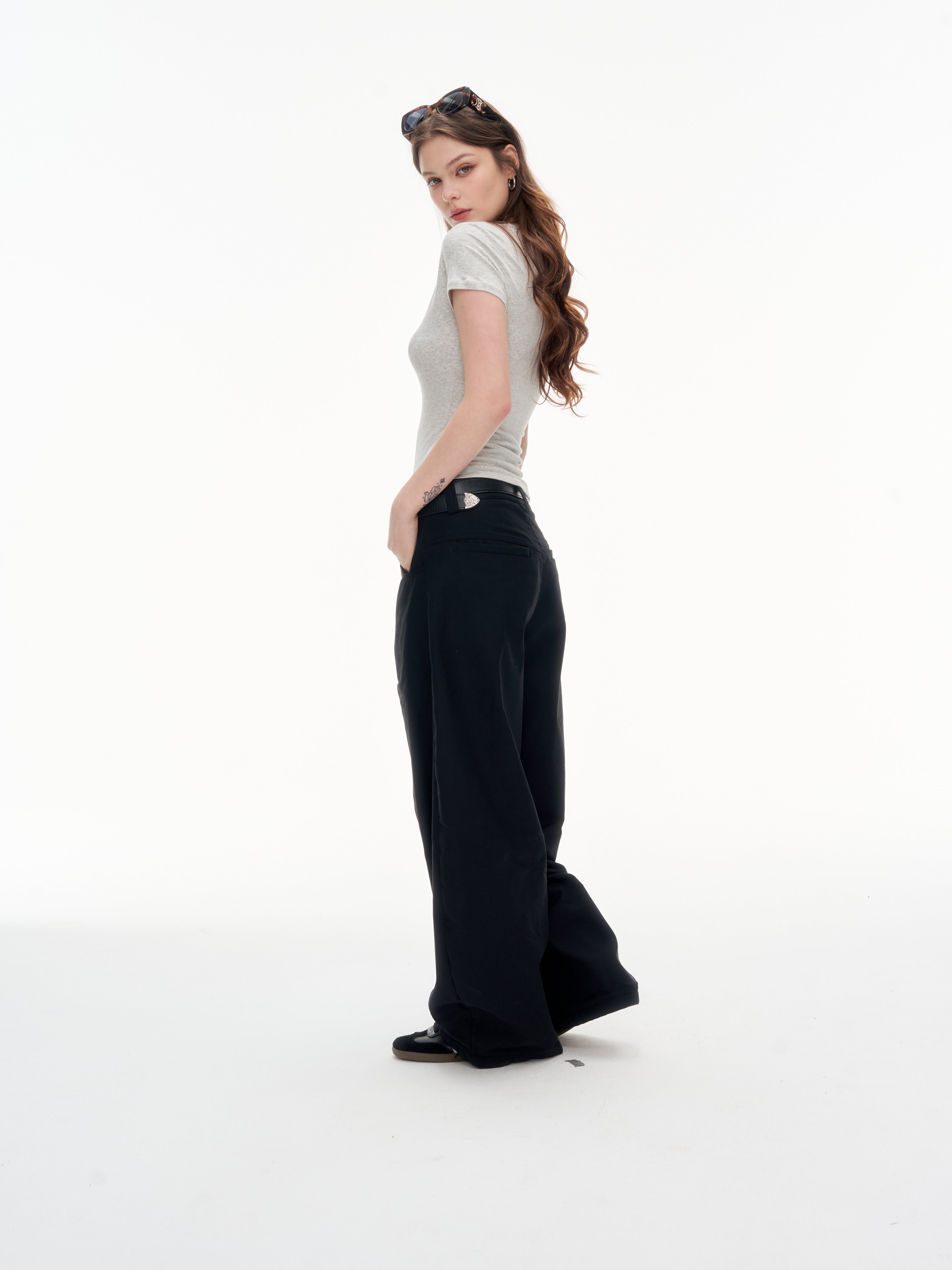LITCHIC The Basic Slim Fit Short Sleeve T-shirt — Slimming Fit - Premium Athleisure & Activewear for the Modern Muse